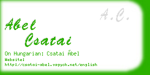 abel csatai business card