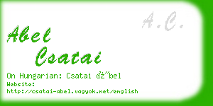 abel csatai business card